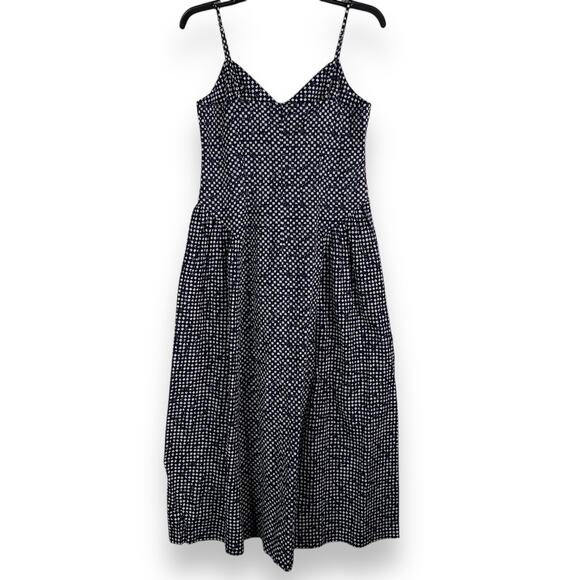 NEW Madewell Dark Nightfall Nancy Midi Dress Cami V Neck Sundress Size 6 - Picture 4 of 11